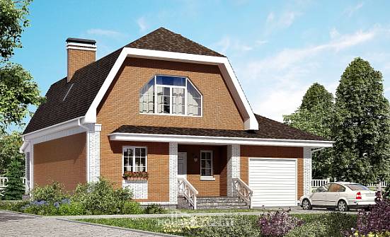 160-006-П Проект двухэтажного дома мансардой и гаражом, просторный домик из пеноблока | Проекты домов от House Expert