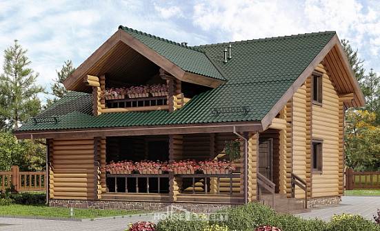 110-005-П Проект двухэтажного дома мансардный этаж, экономичный дом из дерева | Проекты домов от House Expert