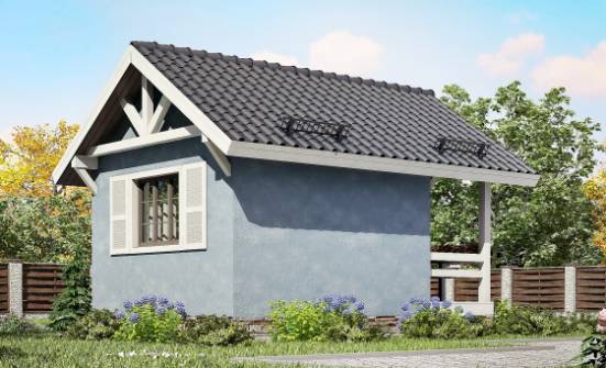 020-001-П Проект одноэтажного дома, махонький домик из бревен | Проекты одноэтажных домов от House Expert