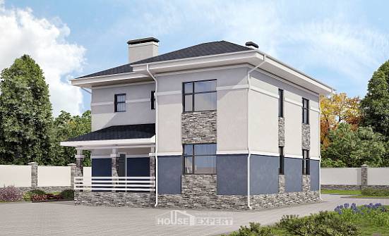150-014-Л Проект двухэтажного дома, бюджетный домик из блока | Проекты домов от House Expert