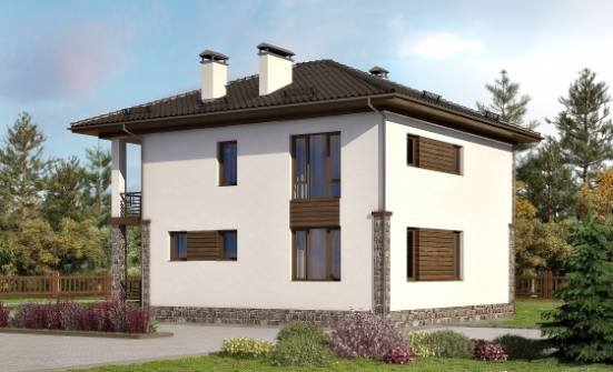 170-005-П Проект двухэтажного дома, современный дом из арболита | Проекты домов от House Expert