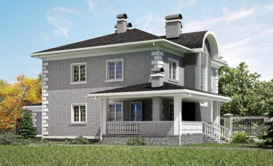 245-004-Л Проект двухэтажного дома и гаражом, красивый загородный дом из кирпича | Проекты домов от House Expert