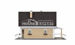 130-004-П Проект двухэтажного дома мансардой, красивый коттедж из арболита, House Expert