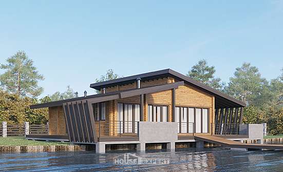 100-007-П Проект бани из бревен | Проекты домов от House Expert