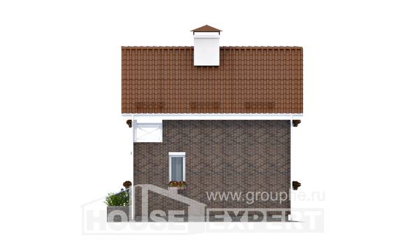 045-001-Л Проект двухэтажного дома мансардой, крохотный дом из блока, House Expert