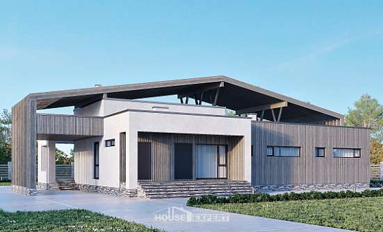 170-011-Л Проект одноэтажного дома, классический дом из кирпича | Проекты одноэтажных домов от House Expert