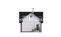 060-001-П Проект двухэтажного дома мансардный этаж, гараж, бюджетный домик из поризованных блоков, House Expert