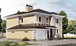 220-006-Л Проект двухэтажного дома, гараж, красивый коттедж из бризолита, House Expert