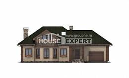 180-010-П Проект двухэтажного дома мансардный этаж и гаражом, классический домик из арболита, House Expert