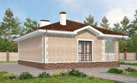 065-002-П Проект бани из кирпича | Проекты одноэтажных домов от House Expert