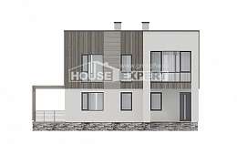 150-017-П Проект двухэтажного дома, компактный загородный дом из газосиликатных блоков, House Expert