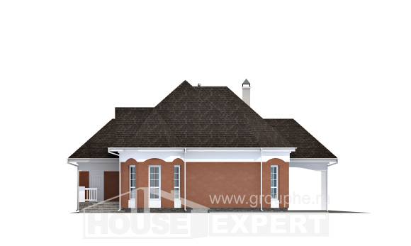 180-007-П Проект двухэтажного дома мансардой и гаражом, красивый домик из арболита, House Expert