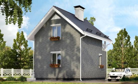 045-001-П Проект двухэтажного дома мансардный этаж, крохотный домик из арболита | Проекты домов от House Expert