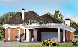 180-007-П Проект двухэтажного дома мансардой и гаражом, бюджетный загородный дом из бризолита, House Expert