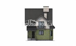 120-003-П Проект двухэтажного дома с мансардой, скромный домик из пеноблока, House Expert