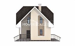 125-001-Л Проект двухэтажного дома мансардный этаж, классический дом из бризолита, House Expert