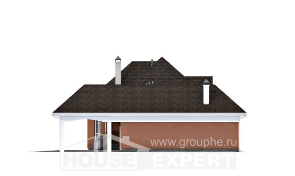 180-007-П Проект двухэтажного дома с мансардой и гаражом, доступный дом из газосиликатных блоков, House Expert