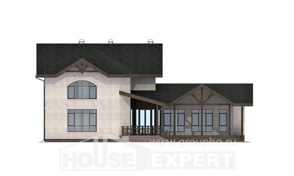 340-004-Л Проект двухэтажного дома, классический домик из блока, House Expert