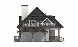 110-002-Л Проект двухэтажного дома с мансардным этажом и гаражом, бюджетный загородный дом из поризованных блоков, House Expert