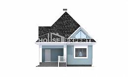 110-001-Л Проект двухэтажного дома мансардный этаж, уютный домик из газосиликатных блоков, House Expert
