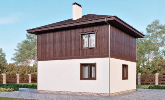100-006-Л Проект двухэтажного дома, небольшой загородный дом из арболита | Проекты домов от House Expert