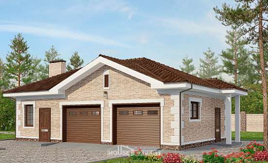 070-005-П Проект гаража из кирпича | Проекты домов от House Expert