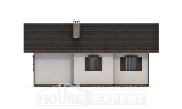 090-002-П Проект одноэтажного дома, бюджетный домик из кирпича, House Expert