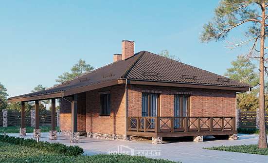 070-006-Л Проект одноэтажного дома, бюджетный загородный дом из арболита | Проекты одноэтажных домов от House Expert