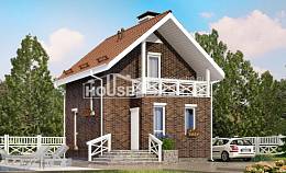 045-001-Л Проект двухэтажного дома с мансардным этажом, миниатюрный коттедж из бризолита, House Expert