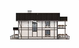 250-002-Л Проект двухэтажного дома мансардный этаж и гаражом, красивый коттедж из кирпича, House Expert