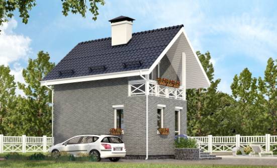 045-001-П Проект двухэтажного дома мансардный этаж, крохотный домик из арболита | Проекты домов от House Expert