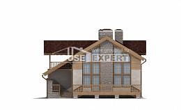 165-002-П Проект двухэтажного дома с мансардным этажом и гаражом, недорогой загородный дом из керамзитобетонных блоков, House Expert