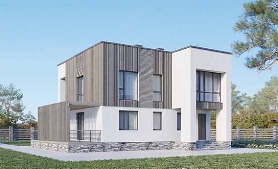 150-017-П Проект двухэтажного дома, классический коттедж из поризованных блоков | Проекты домов от House Expert