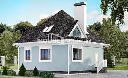110-001-Л Проект двухэтажного дома с мансардой, бюджетный загородный дом из арболита, House Expert