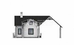 060-001-П Проект двухэтажного дома мансардный этаж, гараж, миниатюрный загородный дом из поризованных блоков, House Expert