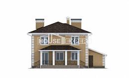 220-006-Л Проект двухэтажного дома, гараж, красивый дом из теплоблока, House Expert