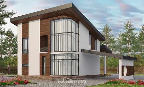 230-001-П Проект двухэтажного дома с мансардой, простой коттедж из кирпича | Проекты домов от House Expert