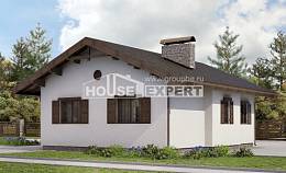 090-002-П Проект одноэтажного дома, бюджетный загородный дом из кирпича, House Expert