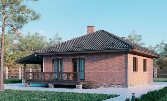 070-006-Л Проект одноэтажного дома, бюджетный загородный дом из арболита | Проекты домов от House Expert