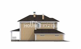 220-006-Л Проект двухэтажного дома и гаражом, современный коттедж из поризованных блоков, House Expert