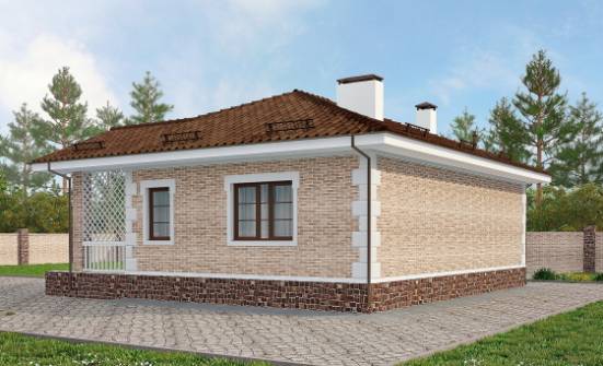 065-002-П Проект бани из кирпича | Проекты одноэтажных домов от House Expert