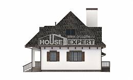 110-002-Л Проект двухэтажного дома мансардой и гаражом, бюджетный дом из газобетона, House Expert