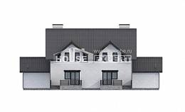 290-003-П Проект двухэтажного дома мансардой, большой коттедж из поризованных блоков, House Expert