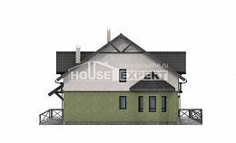 120-003-П Проект двухэтажного дома с мансардой, компактный домик из газобетона, House Expert
