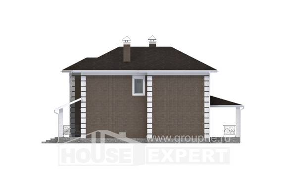 185-002-П Проект двухэтажного дома, классический дом из газосиликатных блоков, House Expert