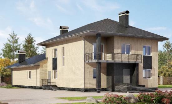 305-003-Л Проект двухэтажного дома, огромный коттедж из блока | Проекты домов от House Expert