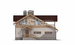 165-002-П Проект двухэтажного дома с мансардным этажом, гараж, компактный дом из газосиликатных блоков, House Expert