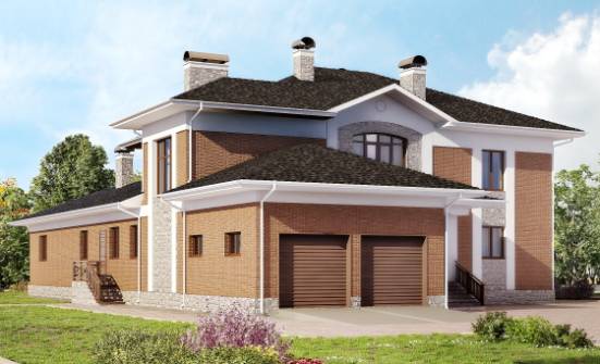 520-002-Л Проект трехэтажного дома и гаражом, уютный коттедж из арболита | Проекты домов от House Expert
