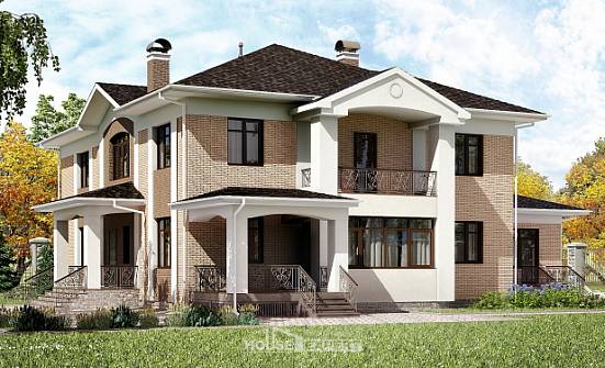520-001-П Проект трехэтажного дома, красивый загородный дом из твинблока | Проекты домов от House Expert