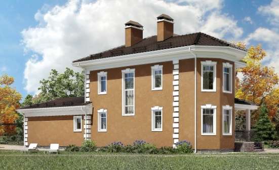 150-006-П Проект двухэтажного дома и гаражом, скромный коттедж из пеноблока | Проекты домов от House Expert